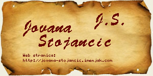 Jovana Stojančić vizit kartica